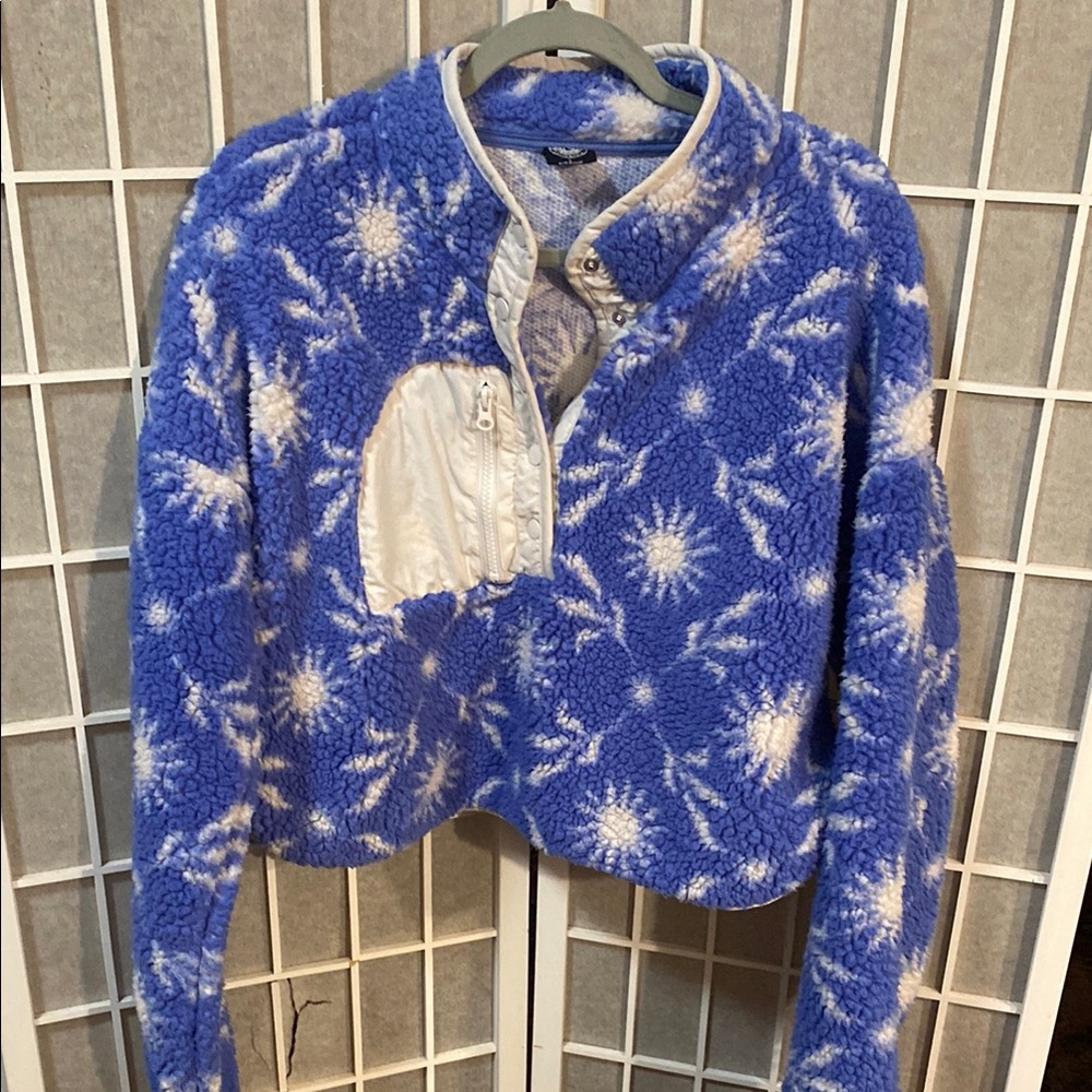 PACSUN TEDDY FLEECE PULLOVER JACKET💙